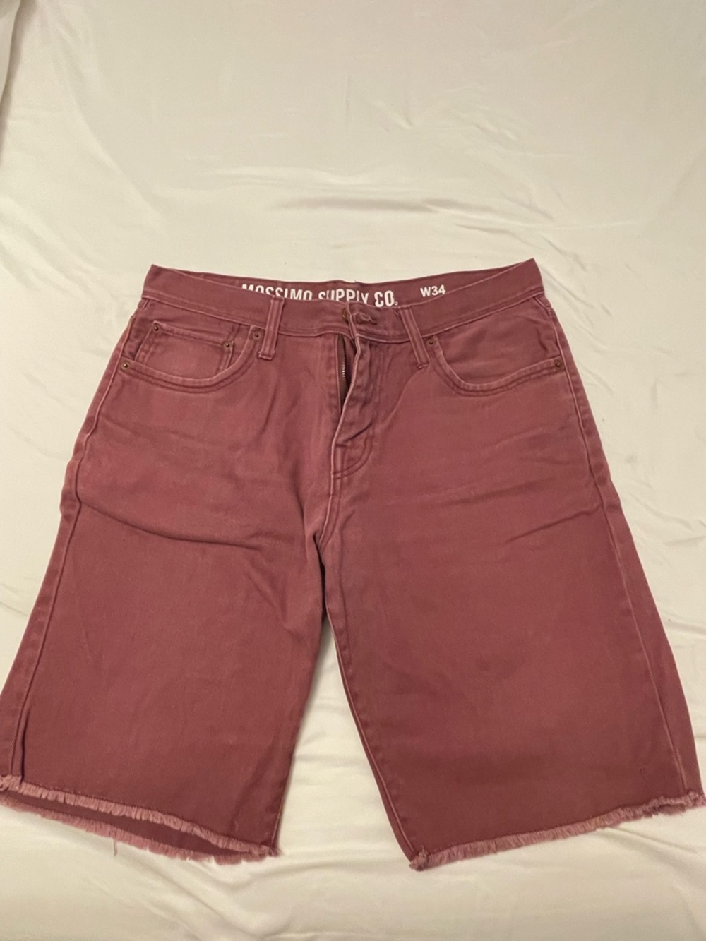 Mossimo Supply Co. Men's Wine-Red Denim Cutoff Shorts